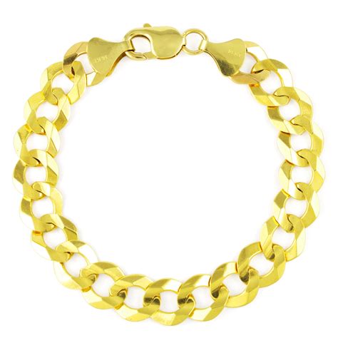 14k Gold Link & Chain Bracelets .